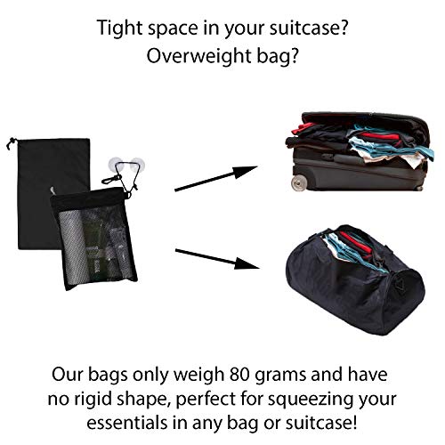 Naroa Waterproof Multifunctional Toiletry Shower Bag for Gym, Travel, Business and Foldable Portable Hanging Bathroom Mesh Caddy with Wet & Dry Storage Suction Hook Tote for Men Women4