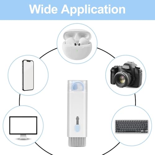 Image of 7 in 1 Multi-Function Laptop Cleaning Brush /Keyboard Cleaning kit /Gadget Cleaning kit Gap Duster Key-Cap Puller for Laptop,Monitor,Keyboard and Earphones with Spray Bottle