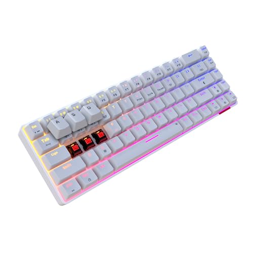 Portronics Hydra 10 Mechanical Wireless Gaming Keyboard with Bluetooth 5.0 + 2.4 GHz, RGB Lights 16.8 Million Colors, Type C Charging, Compatible with