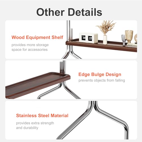 Image of Mobile TV Cart Easel Rolling TV Stand for 32 to 75 Inch LCD LED OLED Flat Panel Screens, Stainless Steel Portable Floor TV Stand with Locking Wheels Hold Up to 110 Lbs Max VESA 600x400mm
