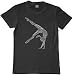Threadrock Big Girls' Gymnast Typography Design Youth T-shirt M Black