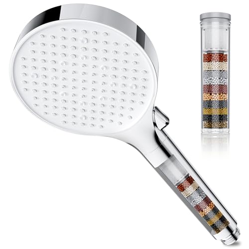 Magichome Alcachofa De Ducha Con Filtro En 25 Capas, Ducha De Mano De Alta Presión, 6 Tipos De Chorro, Ahorro De Agua, Ducha De Lluvia Con Filtración Para Agua Dura, Cloro Residual, Bacterias, Metal Magichome Alcachofa De Ducha Con Filtro En 25 Capas, Ducha De Mano De Alta Presión, 6 Tipos De Chorro, Ahorro De Agua, Ducha De Lluvia Con Filtración Para Agua Dura, Cloro Residual, Bacterias, Metal