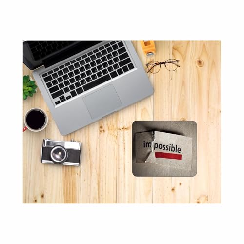 Image of Tshirtwala I Am Possible Motivational Mouse Pad | Inspirational Quote Desk Mat | Non-Slip Rubber Base | Office, Study & Gaming Use