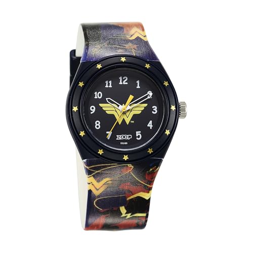 Image of Zoop Justice League Quartz Analog Black Dial Multicolour Plastic Strap Watch for Kids - C4048PP57