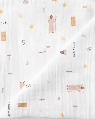 Image of Be A Heart Christian Catholic Baby Swaddle Receiving Blanket (Jesus)