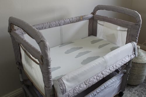 Image of Baby Bassinet Mattress Topper, Waterproof Replacement Pad with Removable & Washable Mattress Covers (for Arm's Reach Clear-Vue Co-Sleeper)