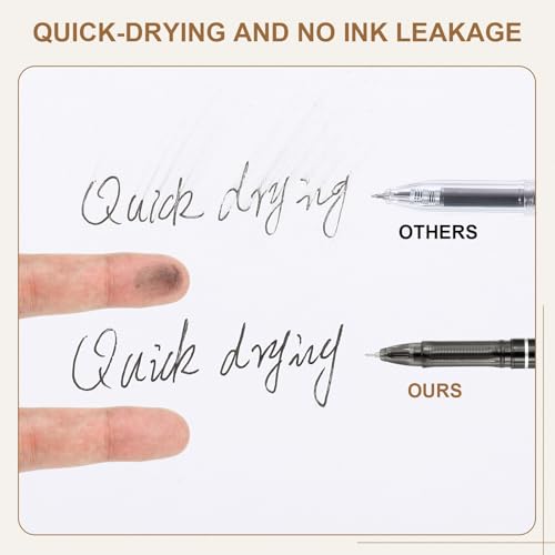 PATIKIL Bolígrafos borrables 0.5mm, pack 12 tintas negras miniatura 4
