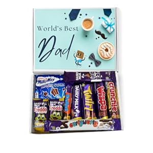 Best Dad Chocolate Gift Set. Dad Gifts For Fathers Day Or Birthday Gifts For Him. Chocolate Hamper Containing 10 x Chocolate Bars. Father’s Day Chocolate Gift