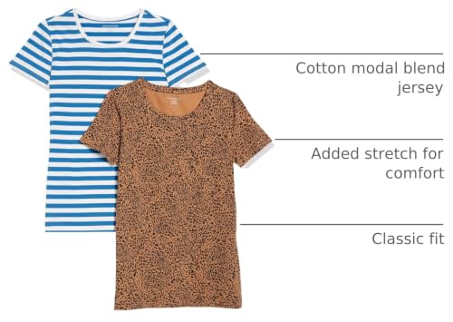 Image of Amazon Essentials Women's Regular-Fit Short-Sleeve Crewneck T-Shirt, Multipacks