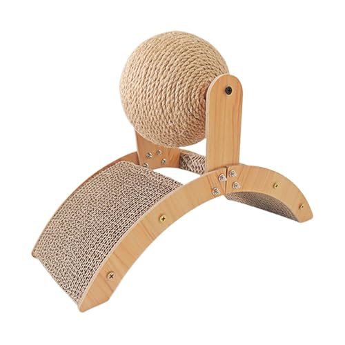 Rascador para gatos con bola de sisal giratoria para el cuidado de uñas 2