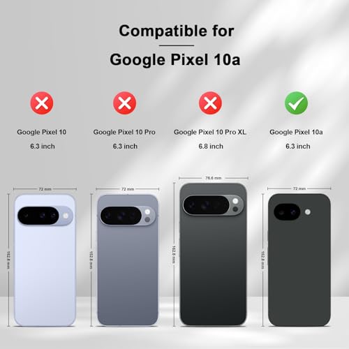 Image of Jasonyu Flip Wallet Case for Google Pixel 10A,Black