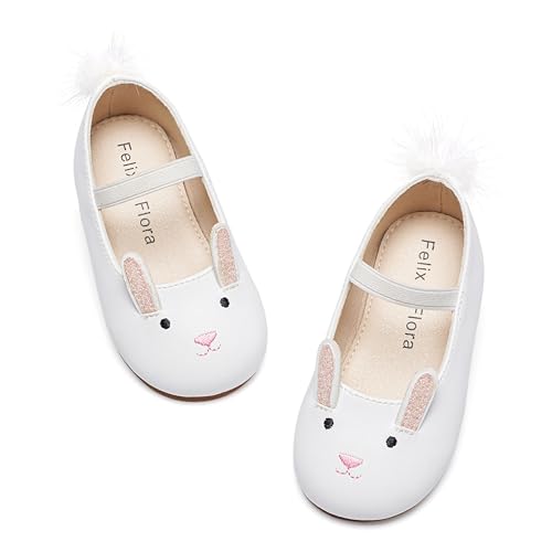 Image of Felix & Flora Toddler Flower Girl Dress Shoes - Girl Ballet Flats Party School Shoes Wedding
