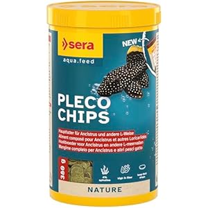 sera Pleco Chips 1.000 ml (380 g) | Formstabile Chips für den gesunden Wels | Hohe Futterverwertbarkeit | Futter für Zierfische | Fischfutter Made in Germany