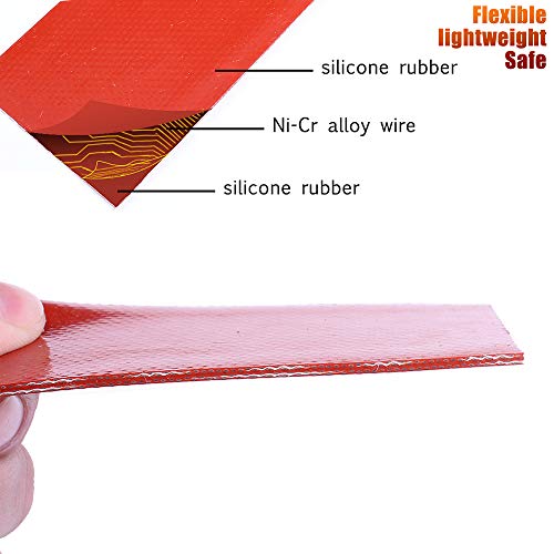 Image of Icstation 12V 25W Flexible Silicone Rubber Heater Mat Constant Temperature 80X100mm (Pack of 4)