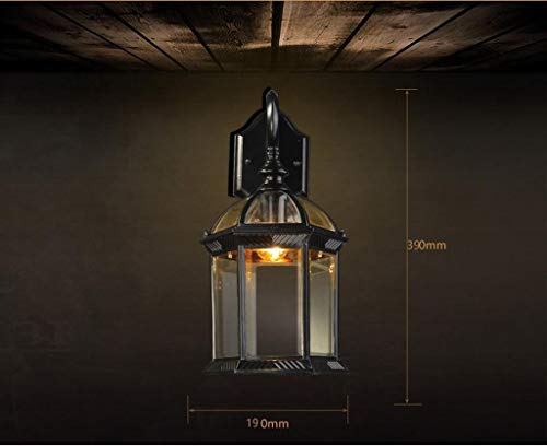 Preisvergleich Produktbild HTL Lampenlicht, Deckenleuchten, Kronleuchter, Wandlampe Wasserdichter Außenbalkon Aus Eisen, Retro-Dekoration Korridor Korridorlampen Und Laternen Terrassentreppen Wand Gilt Für Einfachen Kopf E27,1
