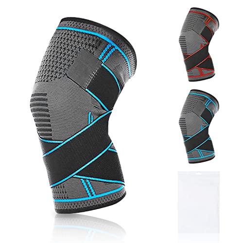 Knee Sleeve,WINHI Knee Braces for Knee Pain, Knee Compression Sleeves Support for Men & Women, Knee Support for Running, Basketball, Meniscus Tear, ACL, Arthritis, Joint Pain Relief. X-Large,Blue(1-pack)