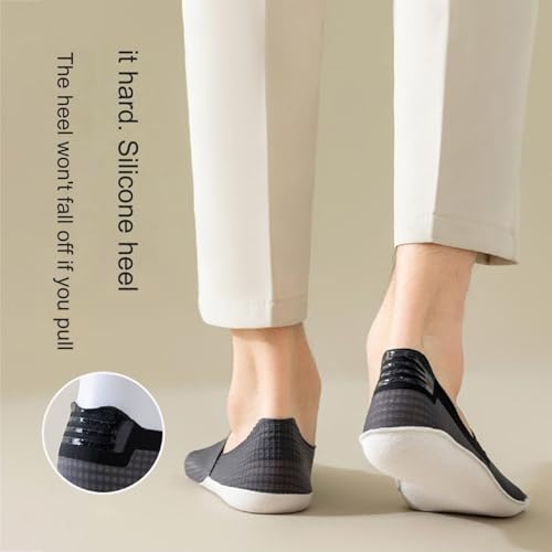 7 Pairs Men High End Ice Silk Mesh Socks Invisible Non Slip Breathable Boat Socks Ultra Thin Cool Liners Socks3