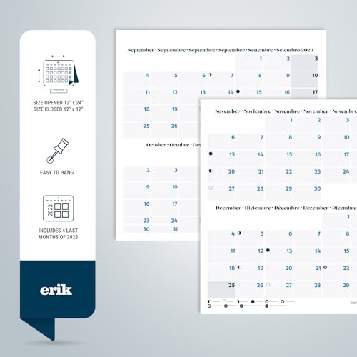 Grupo Erik Dolphins Wall Calendar 2024 12" x 12" - Image 4