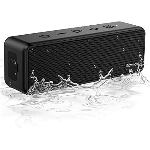 Raymate R5 Auxiliary Bluetooth Speakers, 20W IPX7 Waterproof Speaker Wireless Bluetooth-V5.0, HiFi Stereo Sound, 1000mins Playtime, Portable Speaker for Home, Outdoor, Party Cover