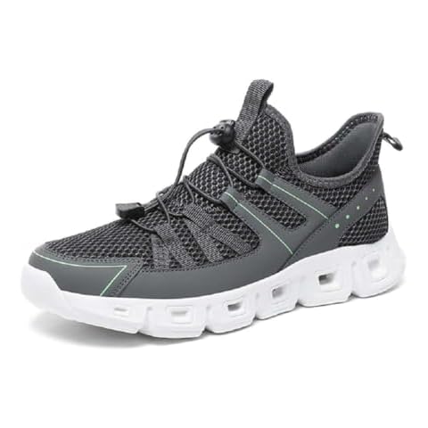 mitvr Mens Trail Running Shoes Breathable Athletic Walking Shoes Lightweight Jogging Training Shoes,Gray,45EU=11 M US Cover
