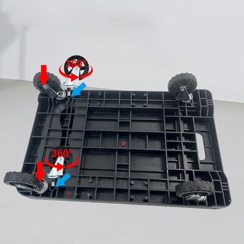 Carretilla plegable para carga con 6 ruedas, azul miniatura 6