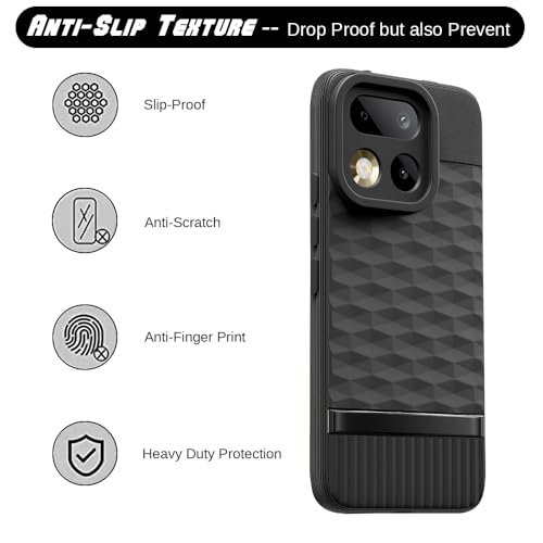 Image of Shockproof Case Compatible with Realme 16 Pro Plus 5G | Full Camera Protection | TPU Flexible Back Cover for Realme 16 Pro Plus 5G (Matte Black)