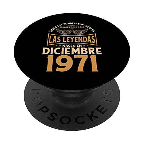 Cumpleaños Hombre Regalos Las Leyendas Diciembre 1971 PopSockets PopGrip Intercambiable
