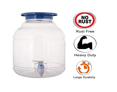 Image of Plastic Water Cane /Bottle With Water Dispenser, Water Bottle /Can:20L, Water Dispenser:8.5L, Set Of 2, Transparent, 28.5 liter