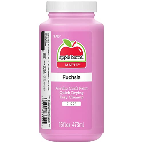 Image of Apple Barrel, Fuchsia Acrylic Paint in Assorted Colors (16 Ounce), 21122, 16 Fl Oz (Pack of 1)