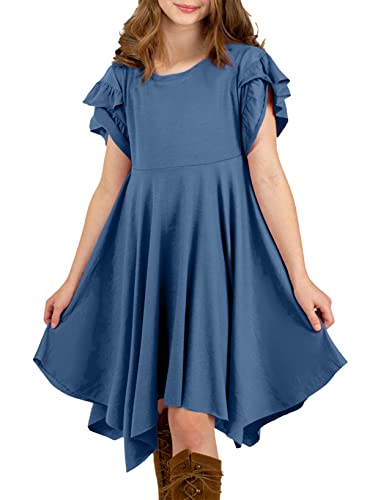 blibean Tween Girls Summer High Low Boho Dresses Size 4-15 Years2