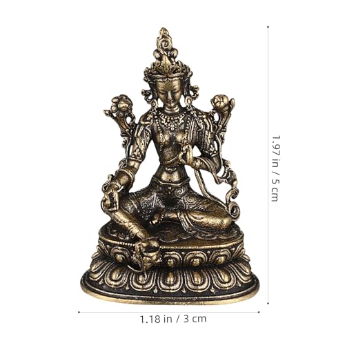 Estatua mini Tara Buda decoración retro 1.96 in miniatura 4