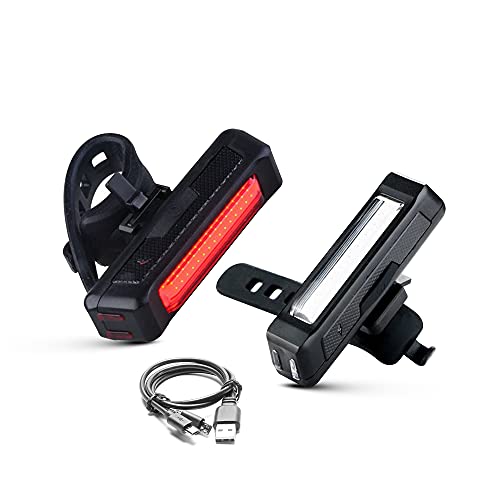 RideLights USB Rechargeable Skateboard Lights, Perfect for Bike Lights, EV Lights, Longboard Lights, Riding Accessories, Front and Back, White and Red LED, Bright, Flashing, Durable Water Resistant