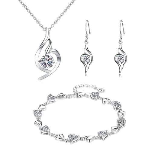 findout Sterling Silver Heart Jewellery Set Cover