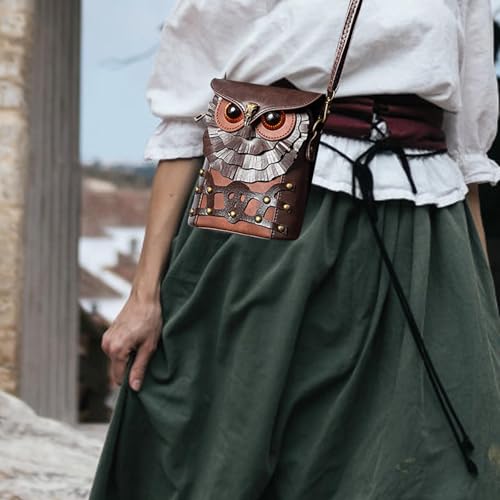 Image of VELURA SYDL Crossbody Purse Owl Shape Gothic Owl Cartoon Satchel for Travel Cycling Work|1 Women Shoulder Bag|Clothing, Shoes & Accessories