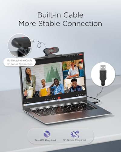 4K WeGear Webcam w/ Sony 1/2.55" Sensor, Autofocus & Dual Noise-Canceling Mics - image 4