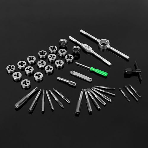 Image of 40Pcs Metric Tap Wrench and Die Pro Set M3-M12 Nut Bolt Alloy Metal Hand Tools
