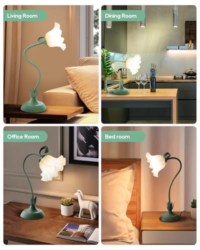 Liaycco TB07 Vintage Flower Table Lamp - Led Cute Desk Light thumb #4