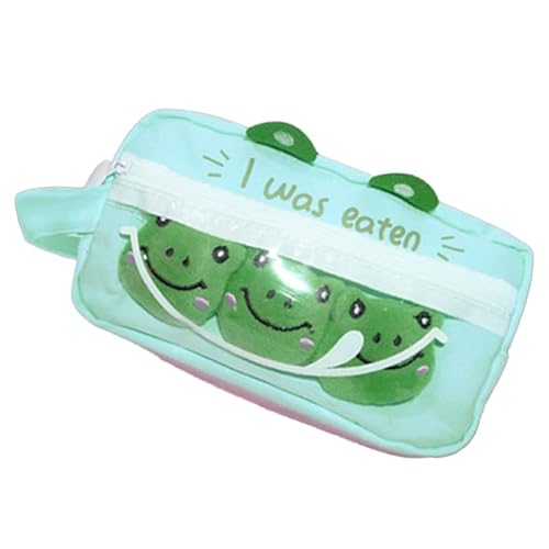 ハイハイ(Hi-High) ペンケース ファンシー韓国っぽ 筆入れ 筆箱 韓国文具 キャラクター ふでばこ バッジ ボックスペンケース 可愛い かわいい レディース (カエル)