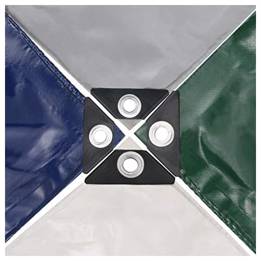 Tidyard Telone Impermeabile per Esterno con Occhielli in PVC 650 g/m² 4x6 m Grigio,Antistrappo in Vari Colori e Misure
