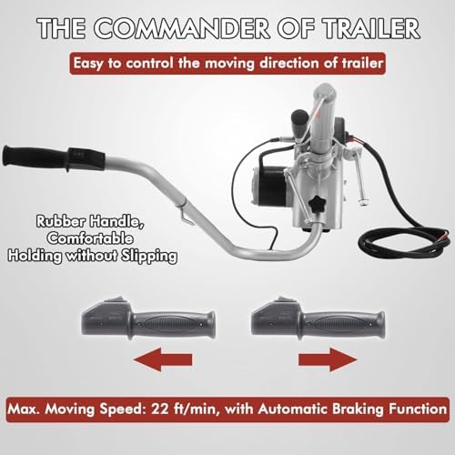 Electric Trailer Mover with Adjustable Clamp Height and Rubber Tires for Easy Transport of Caravans and Boats
