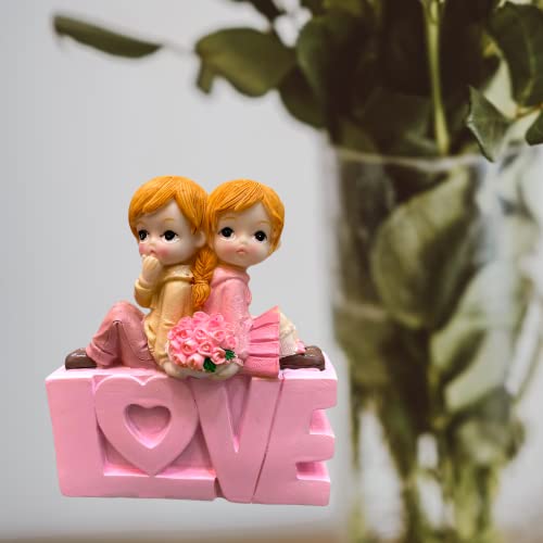Image of AUGEN Polyresin Love Idol Statue Showpiece for Home Decor Decoration and Gifting (7671-C, 12cm)