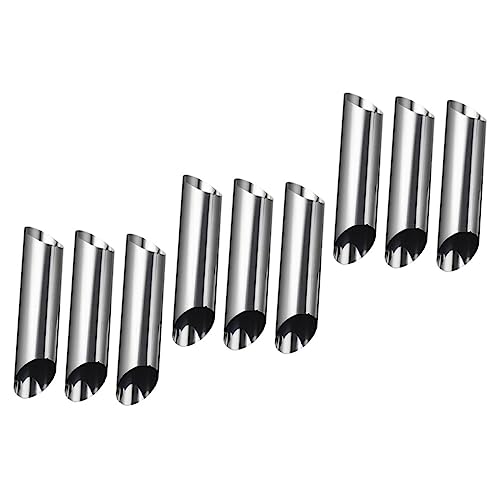 HAKIDZEL 9pcs Stainless Steel Cannoli Tube Baking Molds Non-stick Cream Horns Easy to Use Household Baking Accessories for Croissant and Pastry Making for Home Bakers and Dessert Shops