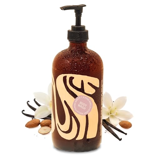 Local Revival Tallow and Honey Body Wash - Almond Vanilla - Beef Tallow with Honey Olive Oil Shea Butter and Jojoba Oil - Moisturizing Body Wash for Men and Women 16oz