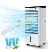 BREEZEWELL 3-IN-1 Evaporative Air Cooler, Portable Air Conditioner Fan/Humidifier with Ice Box, 1...