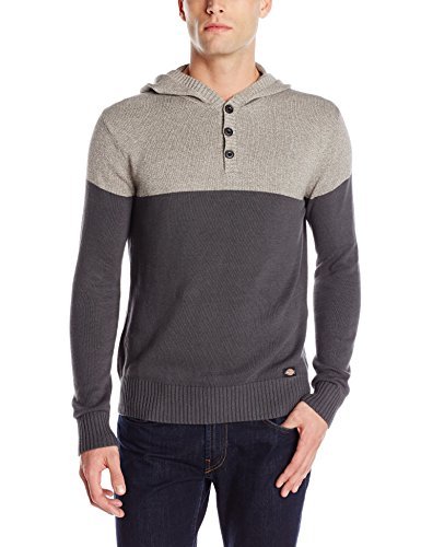 Dickies Men's Hayden Color-Block Button Henley Hoodie