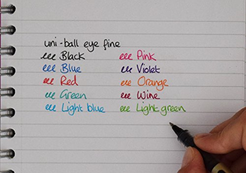 Image of Uni-ball 153486302 UB-157ye Fine Ballpoint Pen, Uni Super Ink, 0.7 mm Tip, Pack of 3, Blue