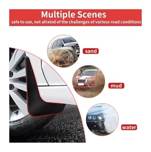Guardabarros para Tesla Model Y de 2020 a 2024, juego de protectores contra salpicaduras de coche 6
