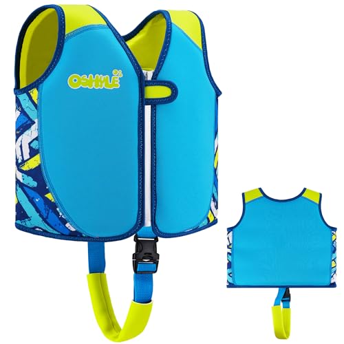 OSHYLE Children's Girls Boys Swimming Vest for Toddlers with Adjustable Safety Straps Age 1-9 (25GR, S)