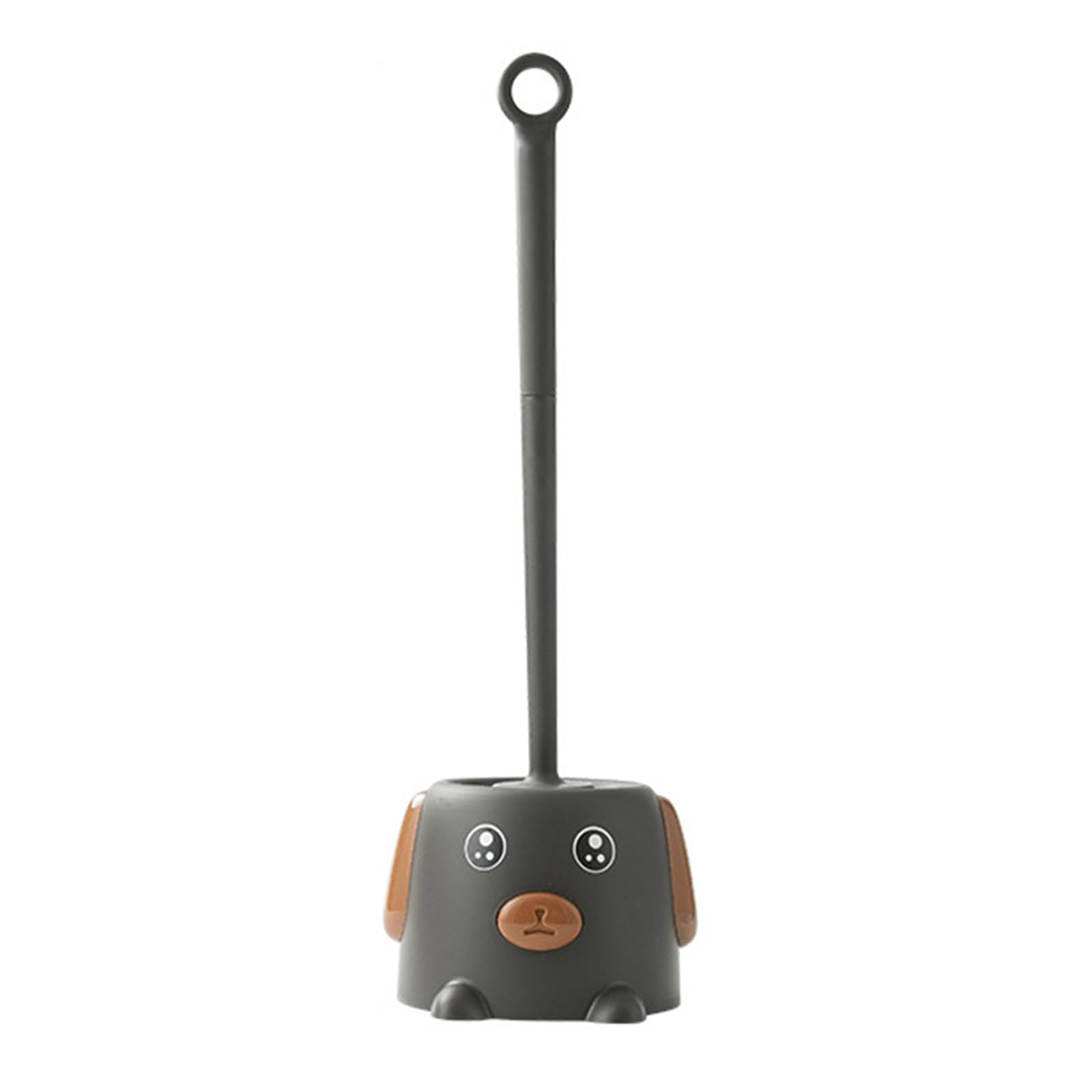 Lovely Puppy Themed Toilet Brush Base Strong Bristles Ergonomic Handle Bathroom Essential for Household Deeping Cleaning Bristles Toilet Brush