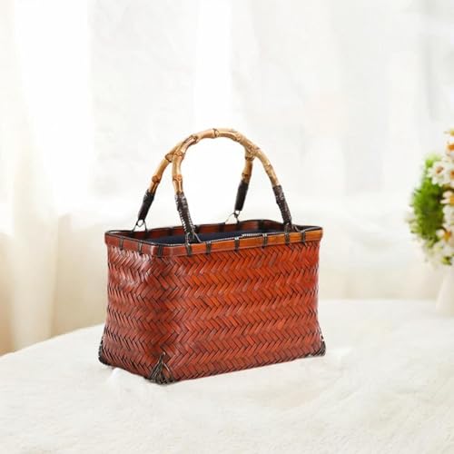 Bolso Tote Tejido de Bambú para Actividades al Aire Libre miniatura 5
